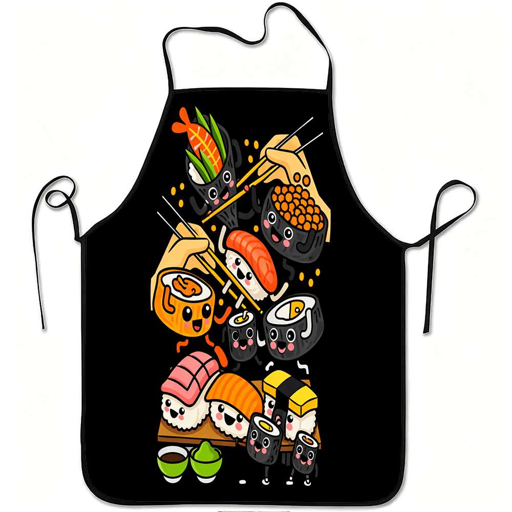 Home Cooking Japanese Food - Leuke Kawaii Sushi Patroon Keukenschort -