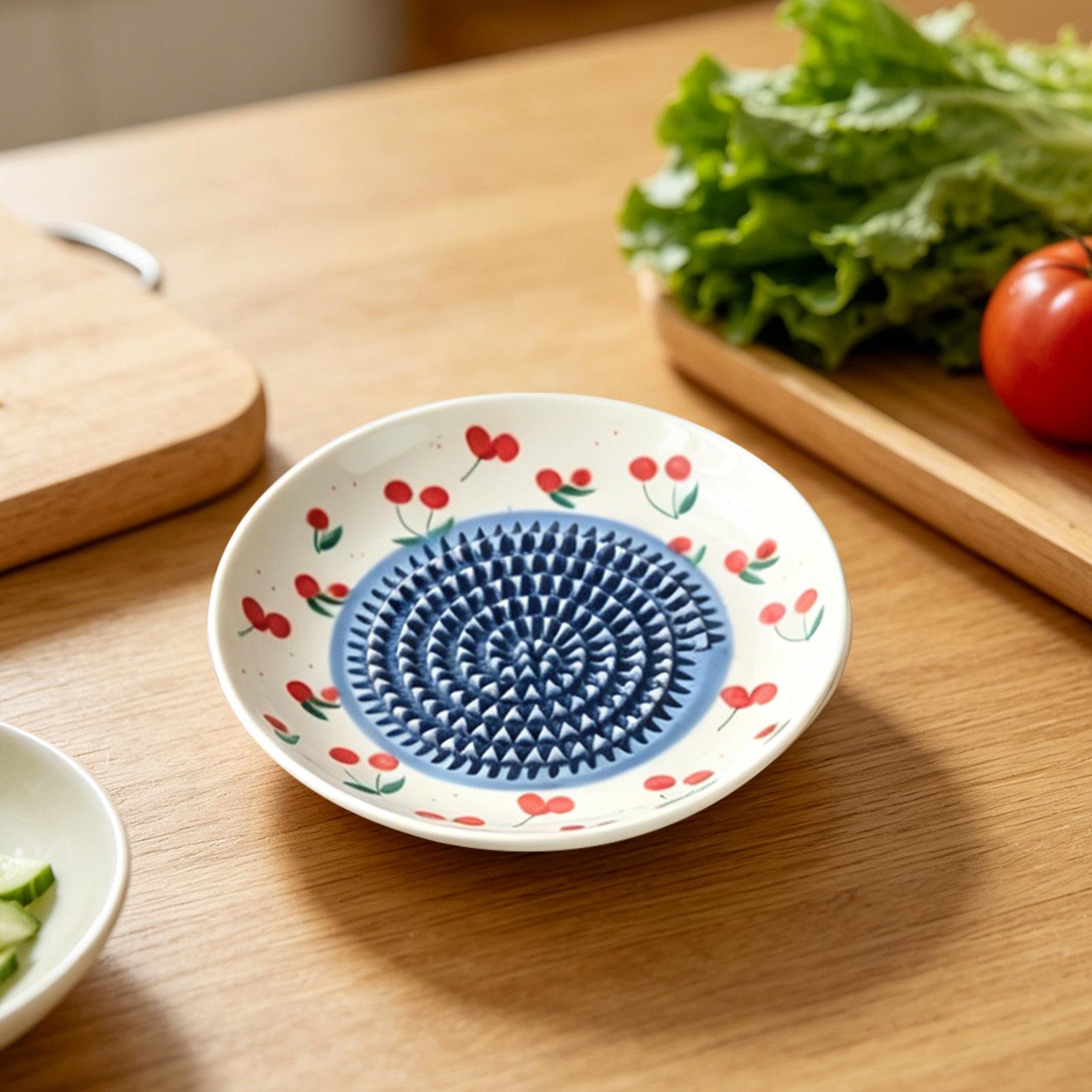 Home Cooking Dishes - Eenvoudige keramische gemberrasp, handmolen, knoflookstamper, draagbare