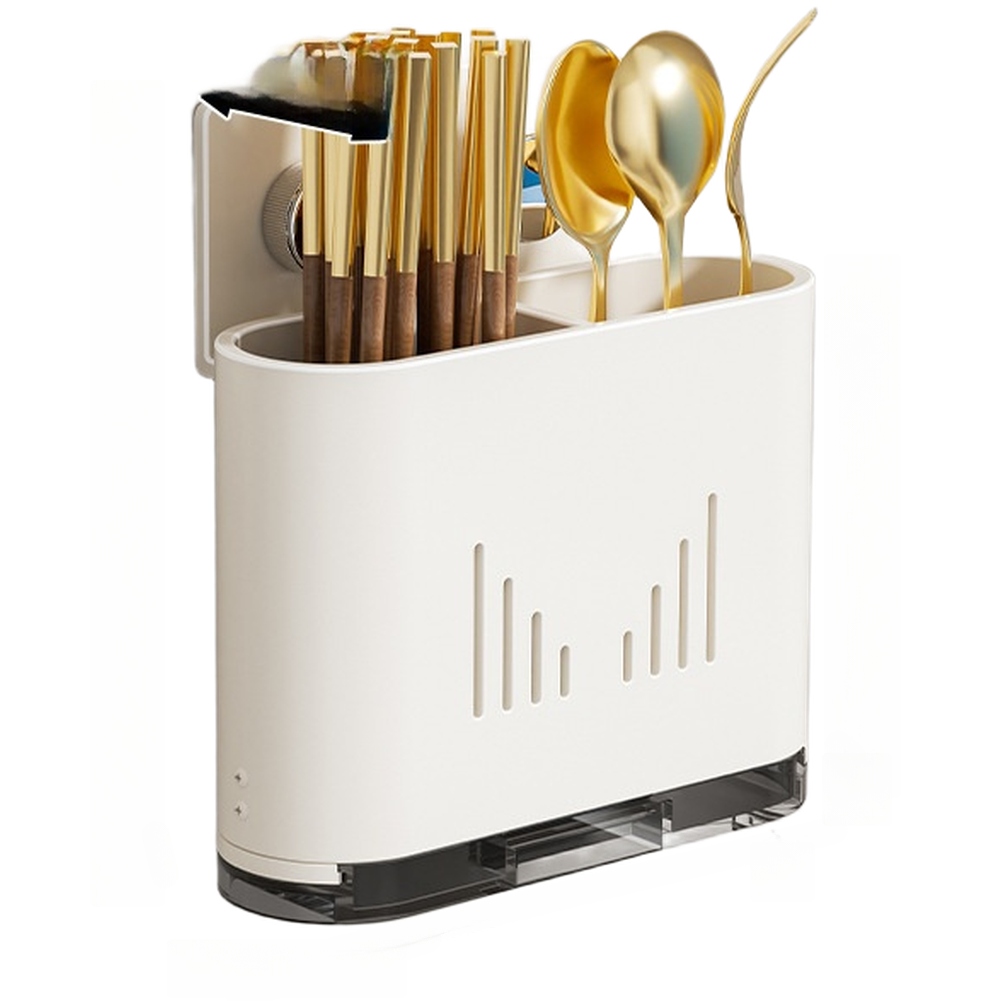 Home Cooking Utensils - Wandmontage bestekhouder met afdruipbak voor lepels,