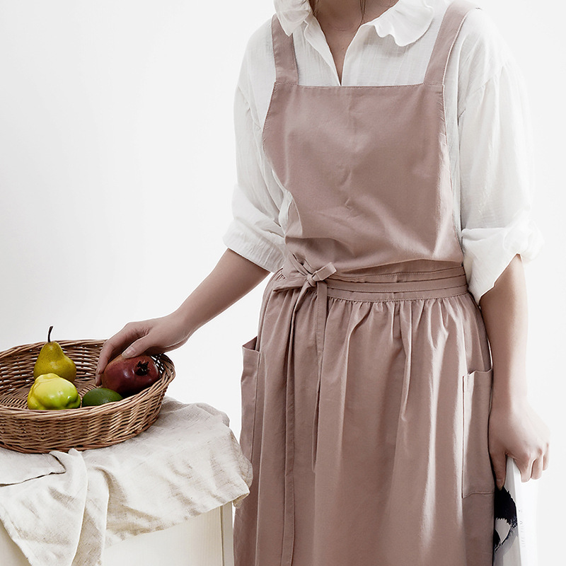 Home Cooking Japanese - Vrouwen Katoen Linnen Bib Schort Japanse