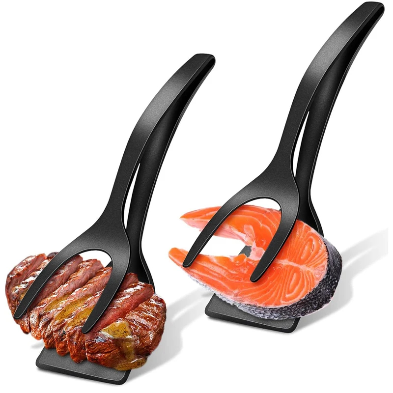 Home Cooking In French - 2-in-1 Grip Flip Spatula Klem voor