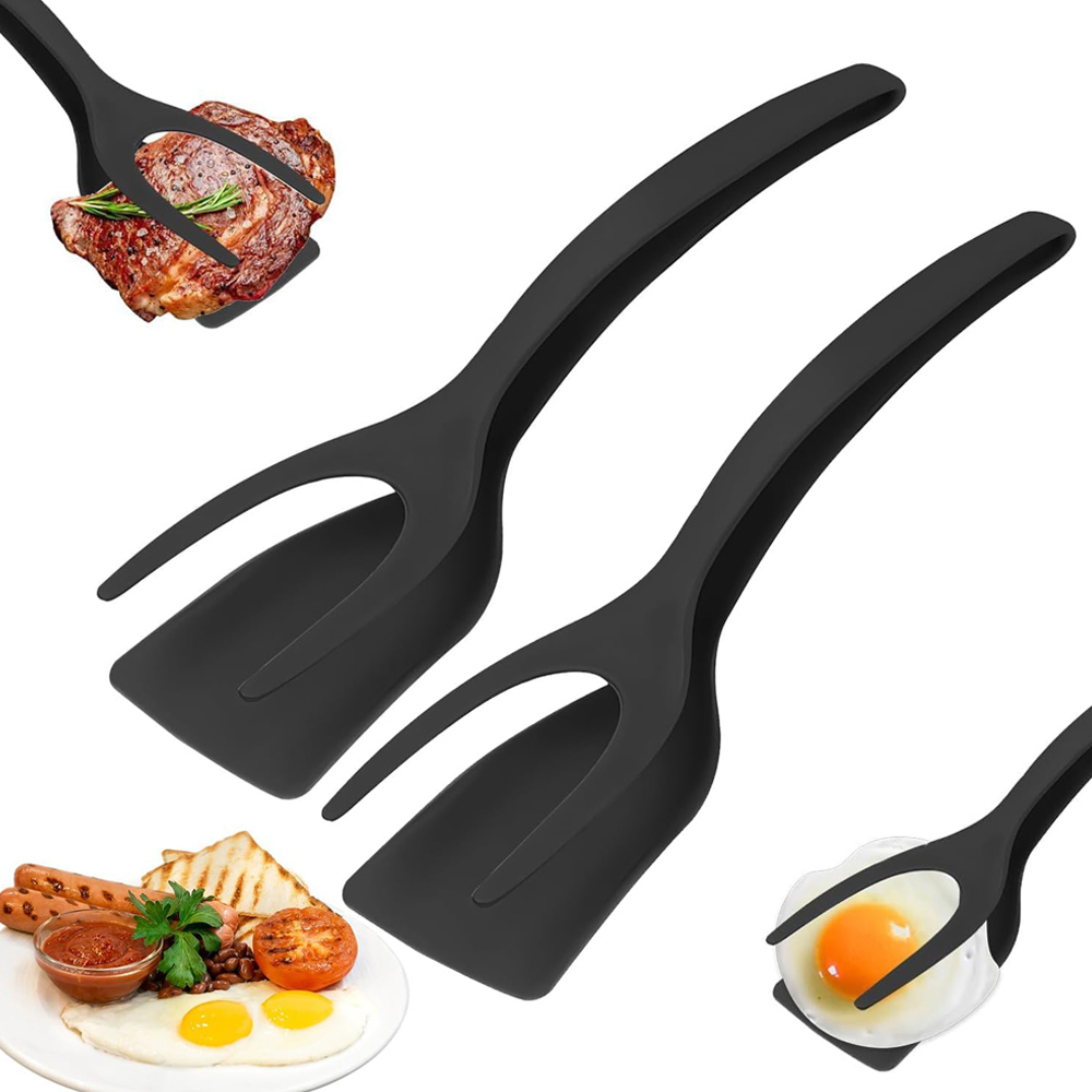 Home Cooking In French - 2-in-1 Grip Flip Spatula Klem voor