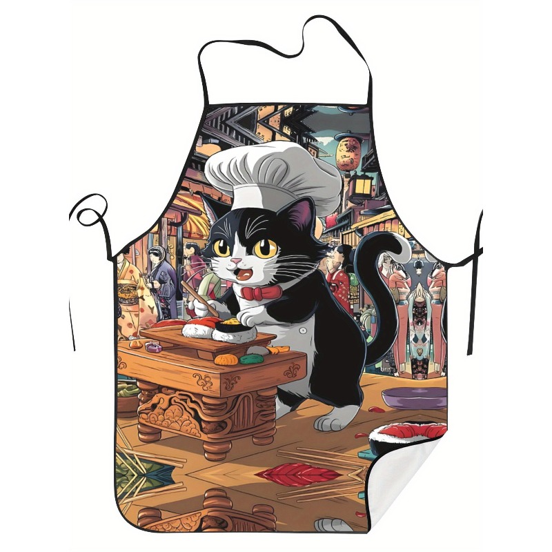 Home Cooking Japanese Food - Grappige Sushi Chef Kat Cartoon Keuken