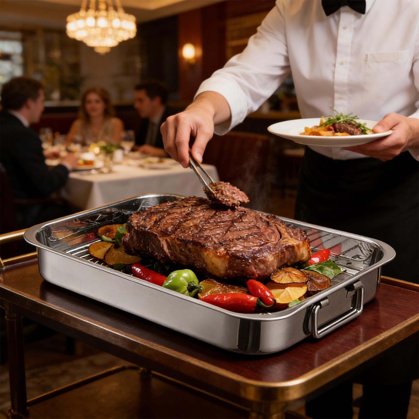 42cm braadpan met rek, rechtho - Home Cooking Utensils recensie en prijs