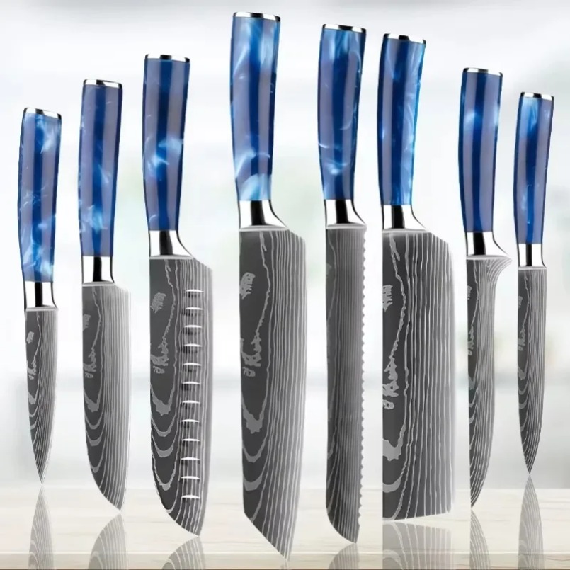 Damascus Patroon Laser Staal J - Home Cooking Japanese recensie en prijs