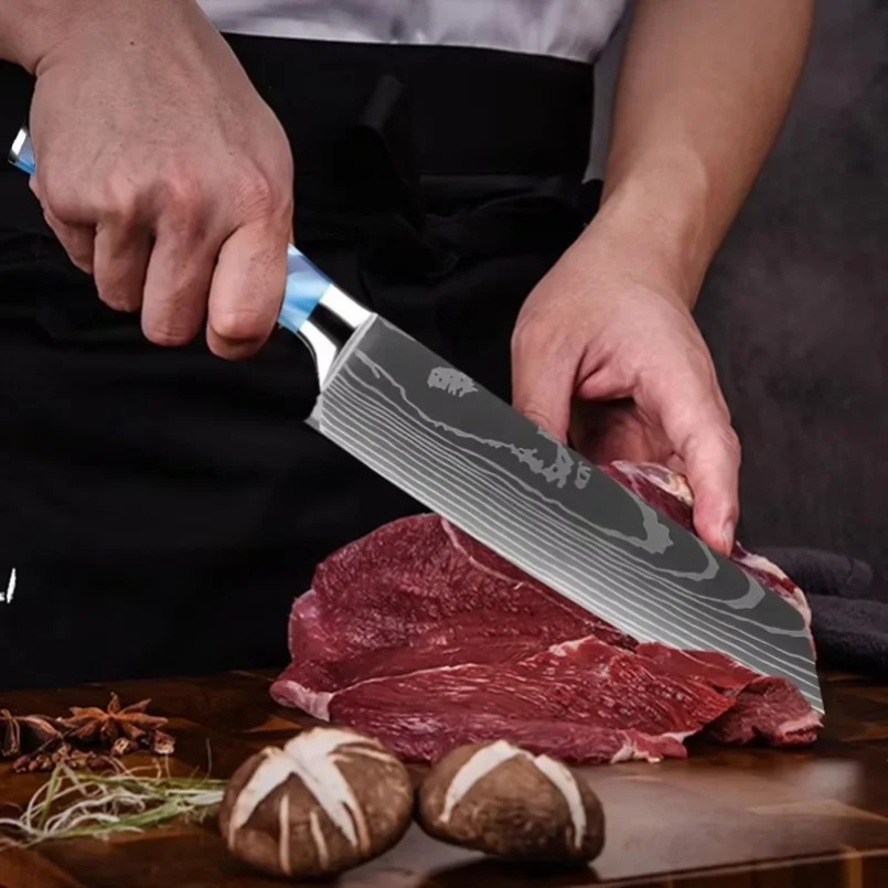 Damascus Patroon Laser Staal J - Home Cooking Japanese recensie en prijs