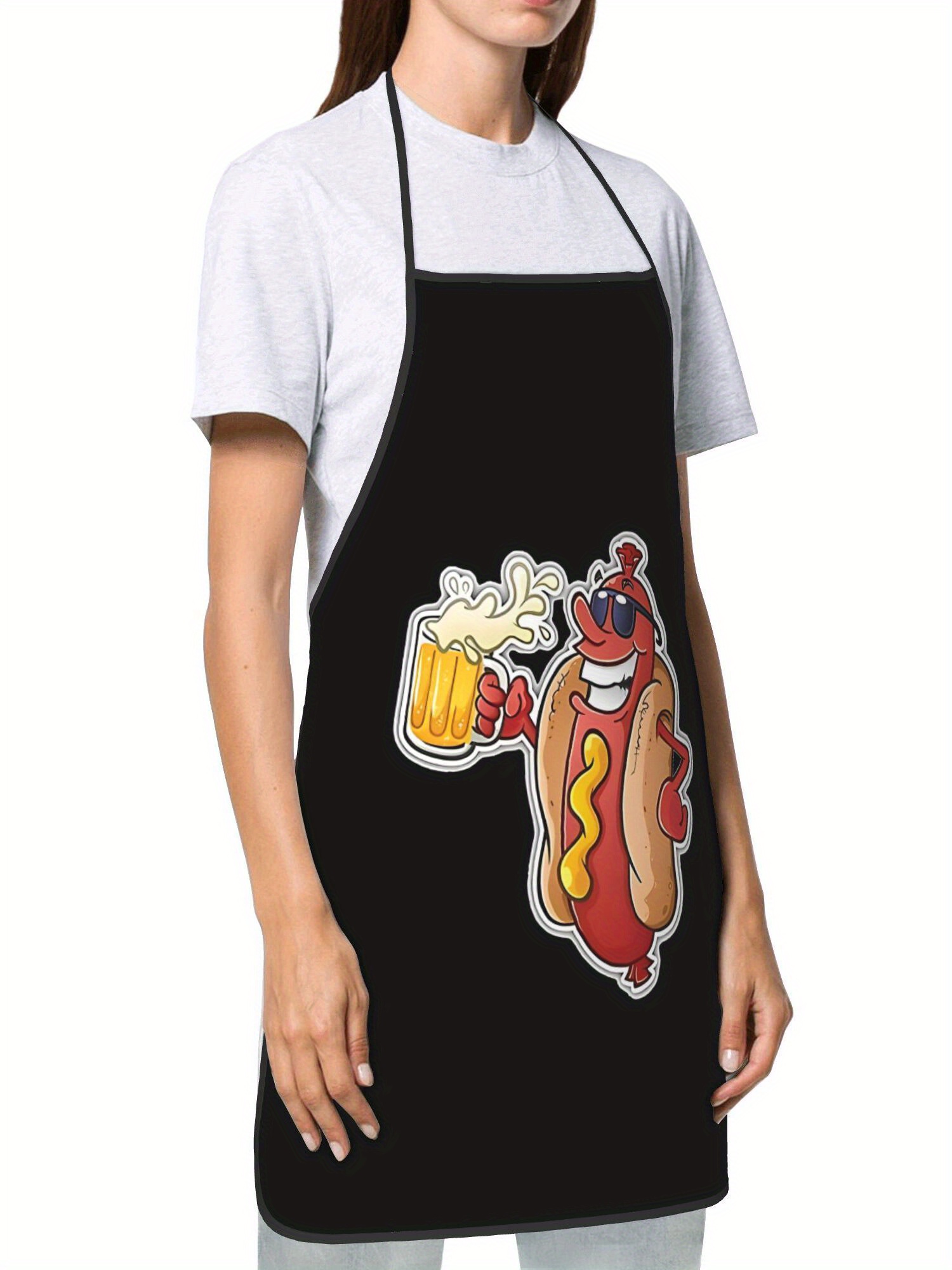 Schort met hotdog-patroonprint - Home Cooking Fast Foods recensie en prijs