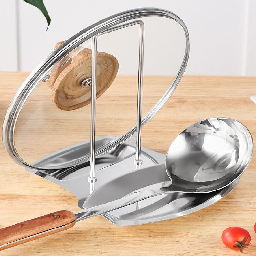 Roestvrijstalen dekselhouder v - Home Cooking Utensils recensie en prijs