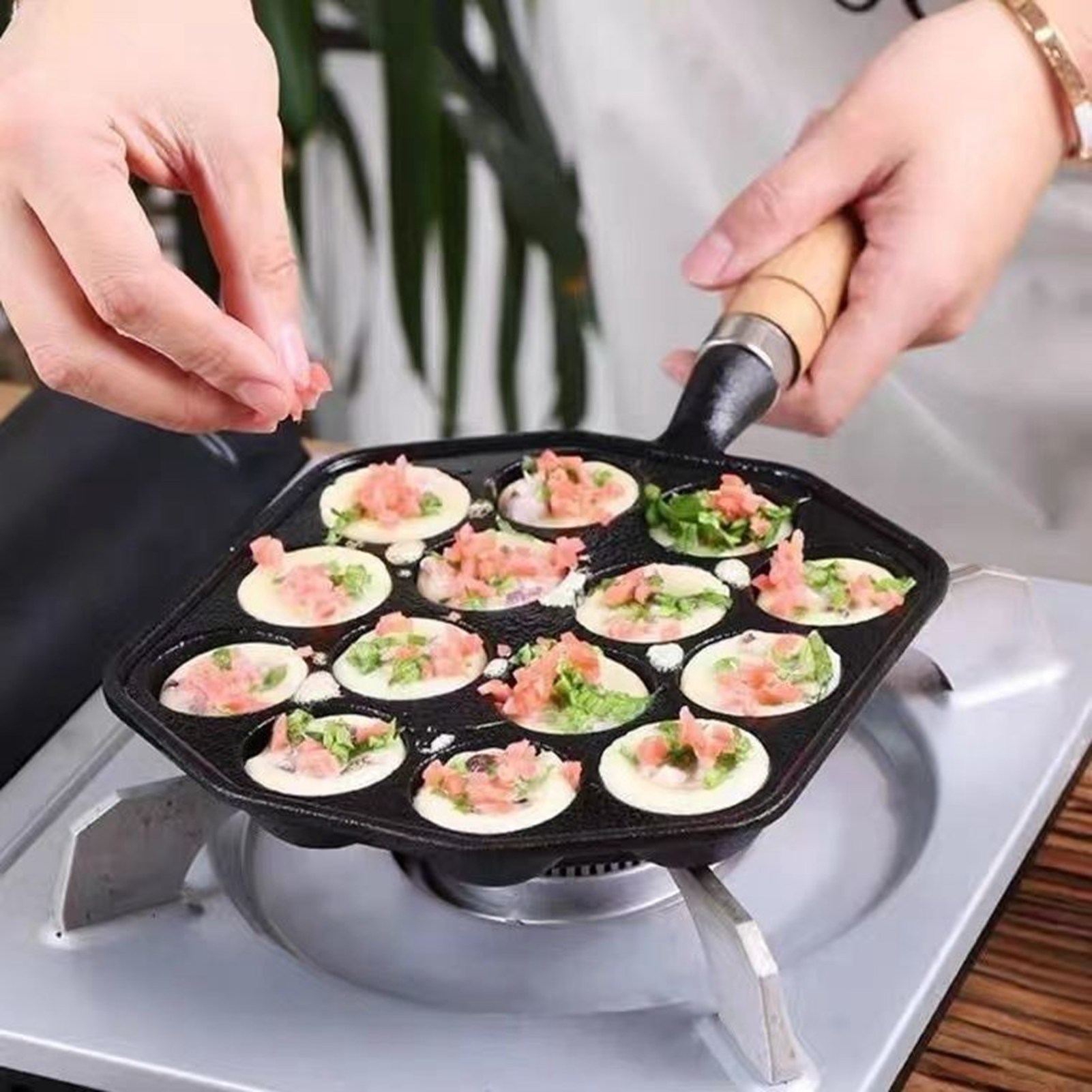 Octopus Vleesbal Mold Maker Ge - Takoyaki Pan Cast recensie en prijs