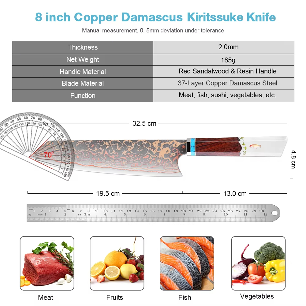 Kiritsuke koksmes, 8 inch, 37  - Home Cooking Japanese recensie en prijs