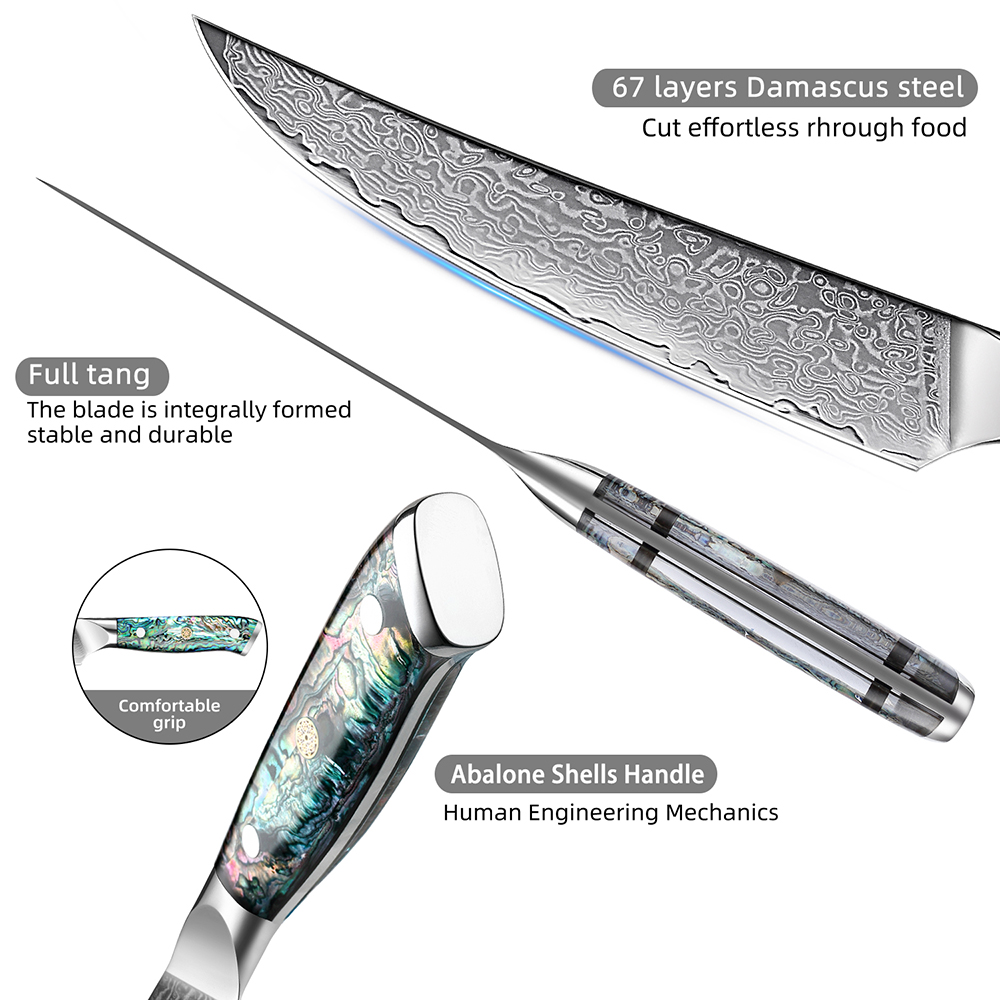 Japans Damascus Staal Utility  - Home Cooking Japanese recensie en prijs