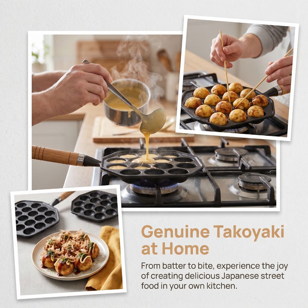 Gietijzeren Takoyaki Maker Ant - Takoyaki Pan Cast recensie en prijs