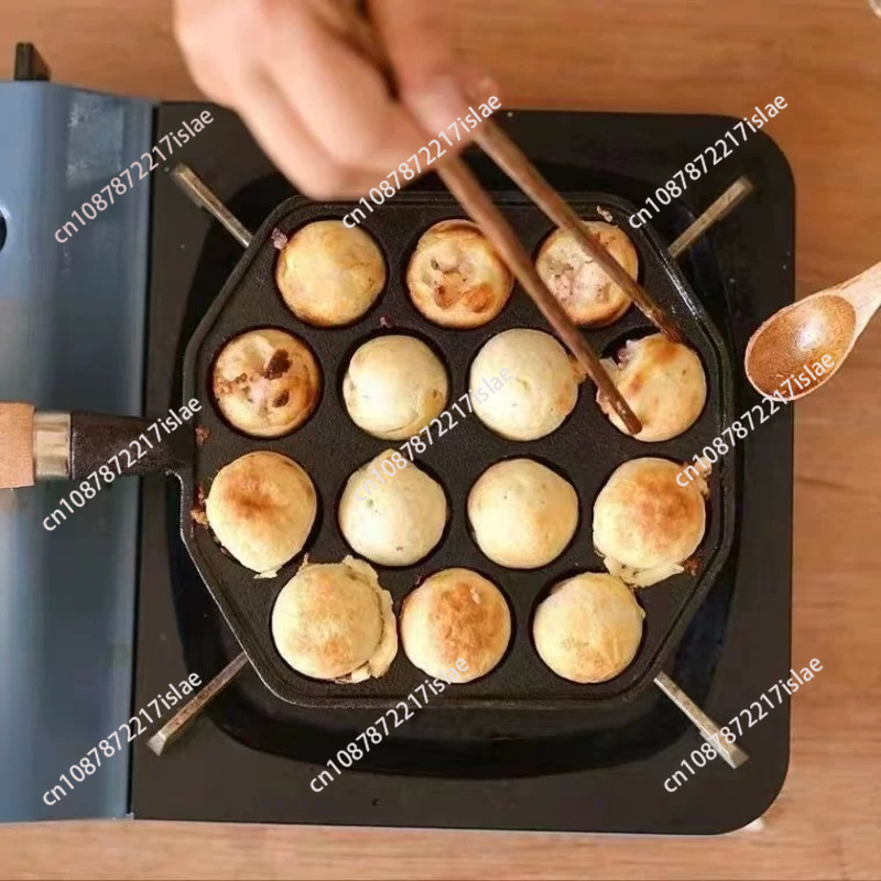 14-gaats antiaanbak Takoyaki p - Takoyaki Pan Cast recensie en prijs