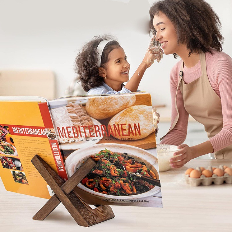 Houten kookboekstandaard, hand - Home Cooking Menu recensie en prijs